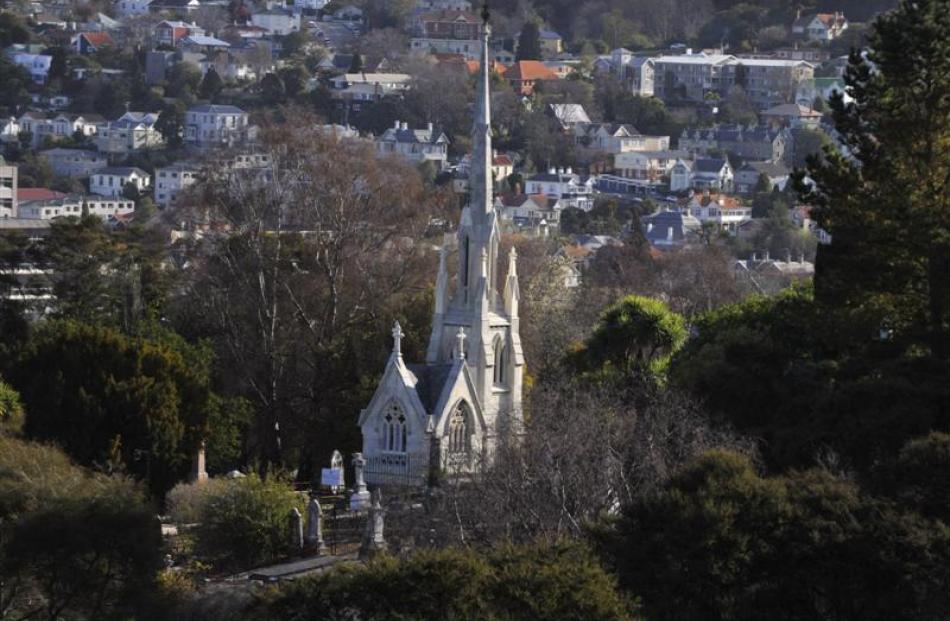 William Larnach's tomb nestles among trees in the Northern Cemetery. Photos by Gerard O'Brien,...