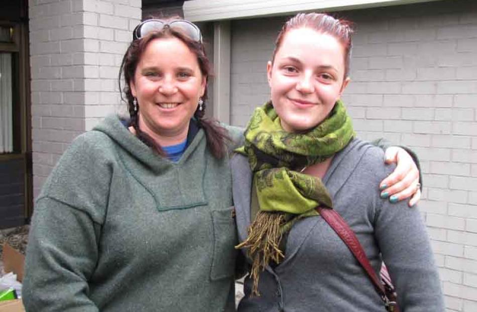 At the Haast whitebait cook-off and family fun day: Emily Todd and Margaret Timpson, of Haast.