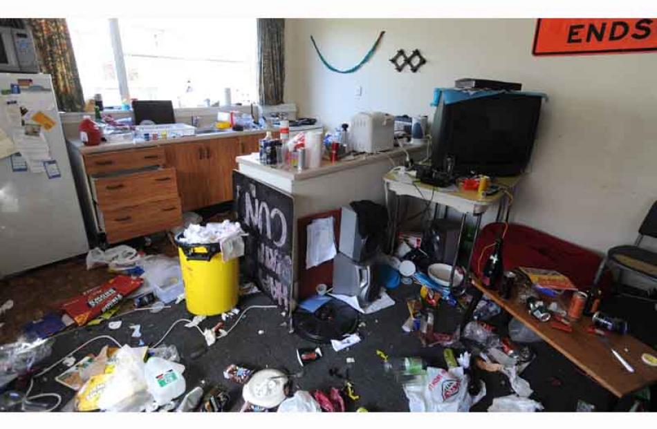 The kitchen at 15 Ethel Benjamin Place, an entrant in the messy flat competition.