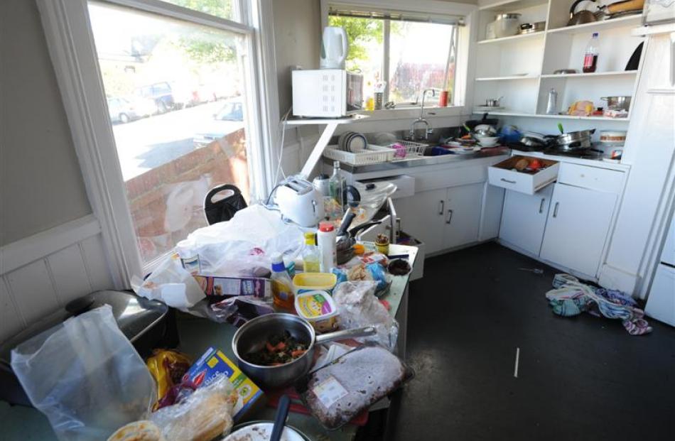 An untidy Brown St flat. Photo by Peter McIntosh.