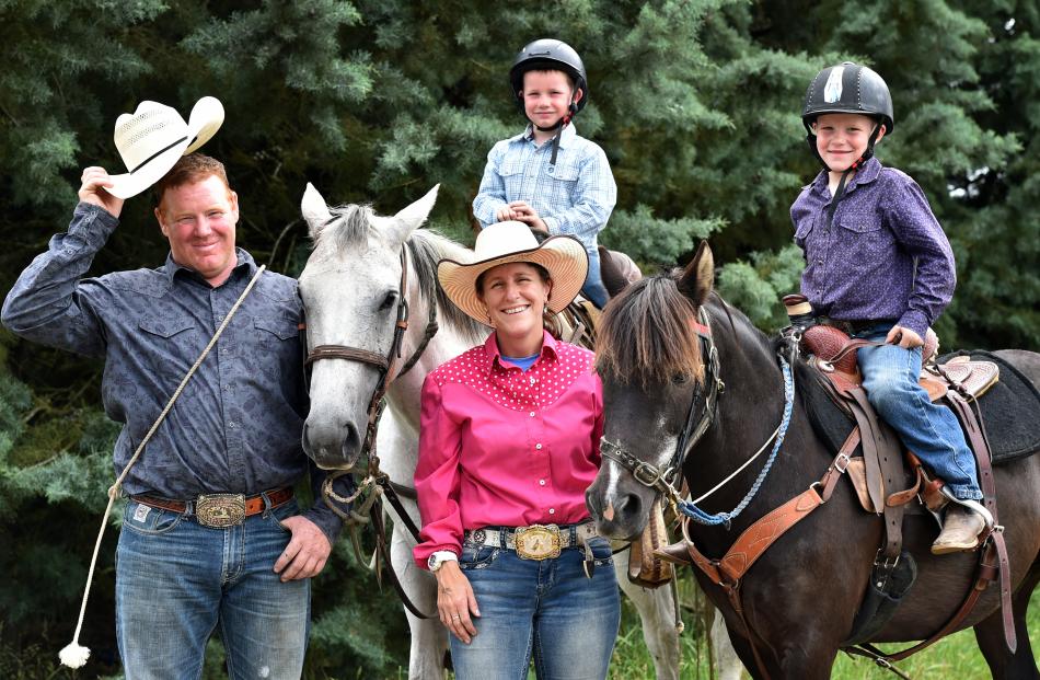 The Perkins family (from left) Anthony, Alyce, Hunter (5) and Clayton (7) enjoy the 2019 Millers...