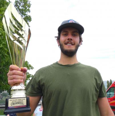 Facundo Minaberrigaray, of Argentina, won the 2019 New Zealand Cherry Stone Spitting...
