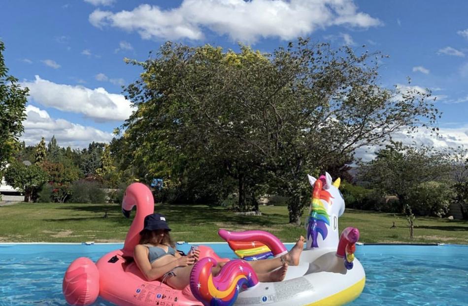 Tessa Handford relaxes at home in the Alexandra sun. Photo: Tracie Handford