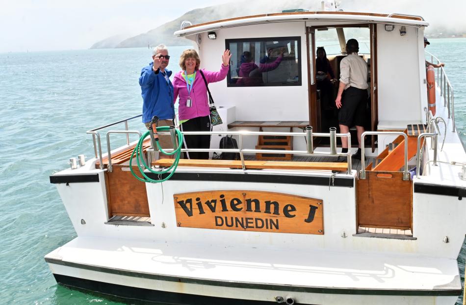 Departing on a Monarch Wildlife Cruise from Wellers Rock, Dunedin, on the ship Vivienne J are...
