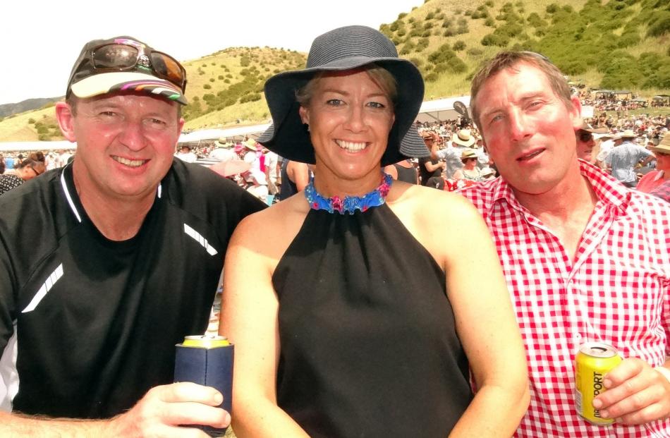 Gareth Kean, of Tapanui, and Jacqui and Mark Taggart, of Blenheim.