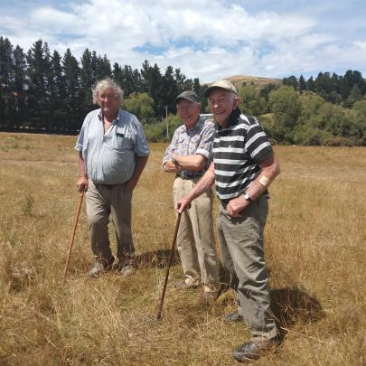 Mike Dowling, Bill Dowling and John Hore keep an eye on proceedings. Photo: Fiona Dowling