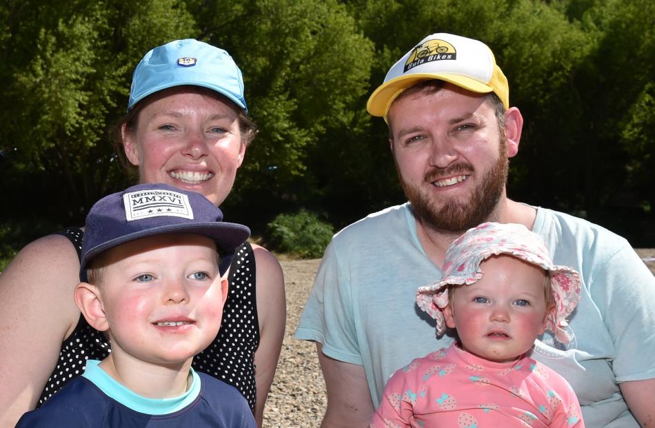 Noah (3), Natalie, Drew and Georgia (1) Couper, of Mosgiel. PHOTOS: GREGOR RICHARDSON