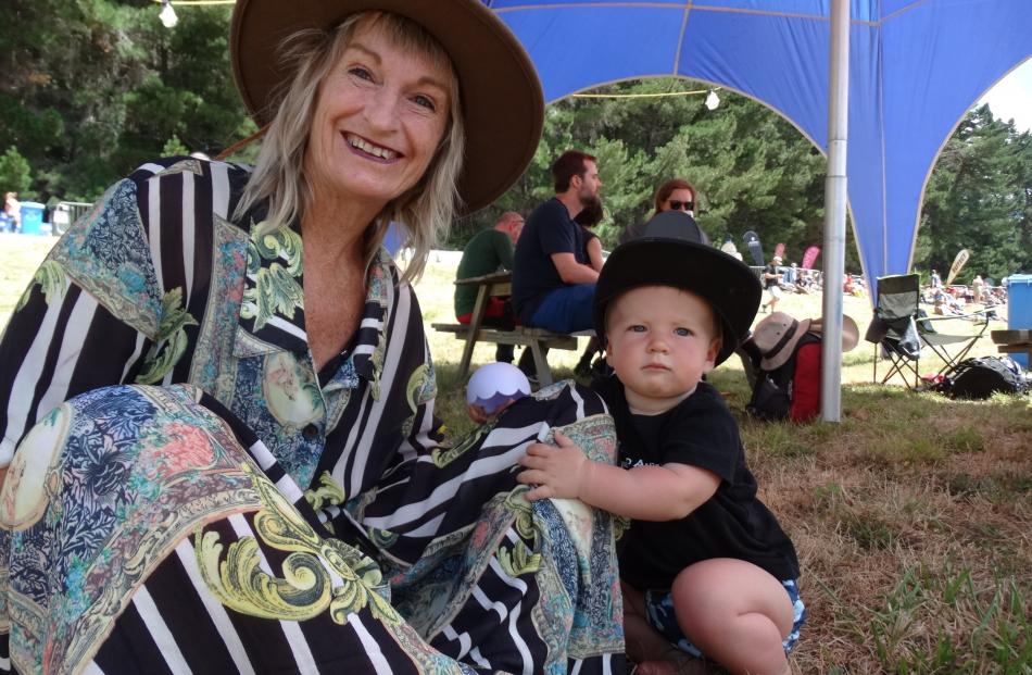 Sue Carr, of Dunedin, and Hudson Garth (8 months) of Wanaka.