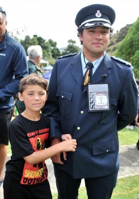 Samuel (8) and Kerry Van Der Laan, of Dunedin.