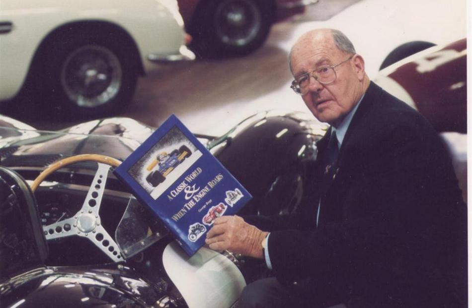 George Begg looks through his book A Classic World and When the Engine Roars. 