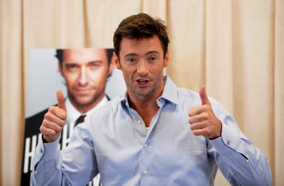 Actor Hugh Jackman poses for a photograph while promoting his new play, 'Back on Broadway', in...