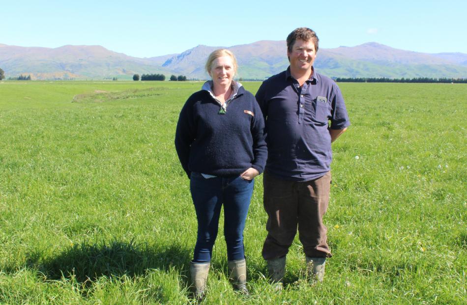 Omakau dairy heifer grazers and beef finishers Anna and Ben Gillespie 