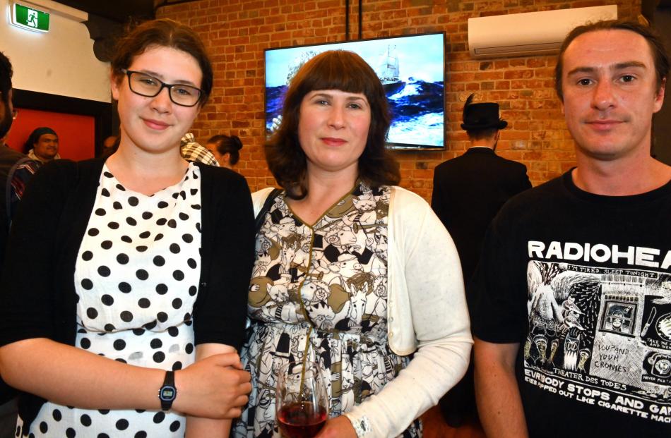 April McMillan, her mother Eliza McMillan and Adam Johnson, all of Dunedin.