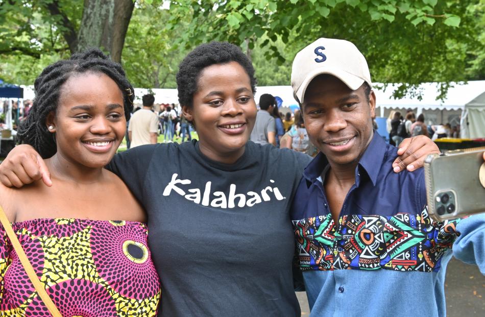 Members of the African Students’ Association (from left) Karyn Mwandamila, Nomvelo Shiba and...