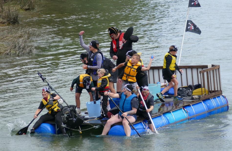 Winning Clydevale team the Whisky Chasers give as good as they get during Saturday's Big River...