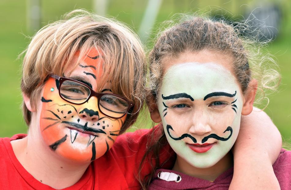 Taylah Campion (10), of Waitati, and Melody  Sheen (10), of Christchurch. 