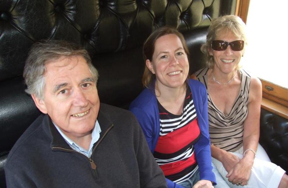 Dick and Pat Chinnery, visiting from the United Kingdom, either side of their daughter Sally, of...