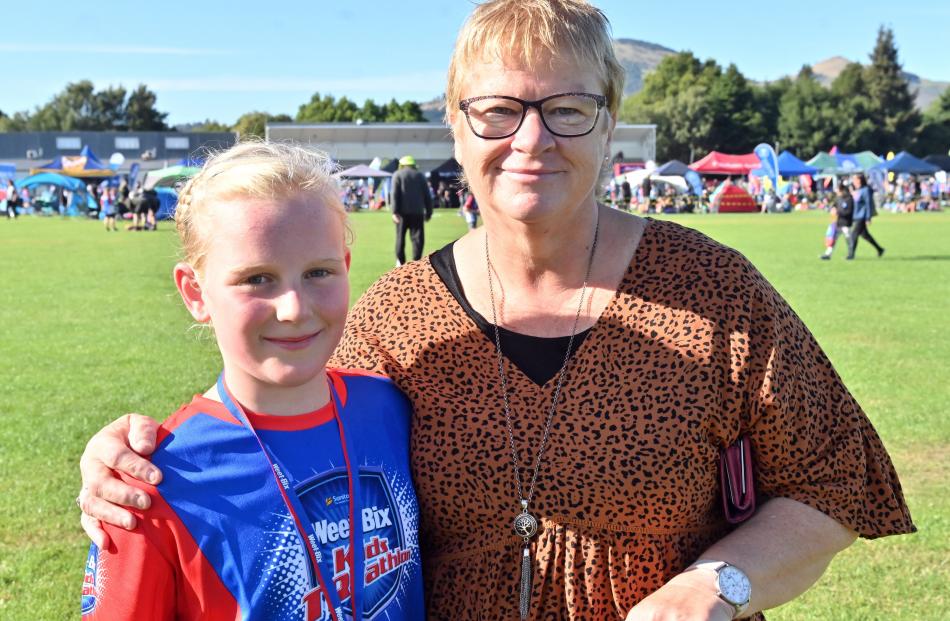 Annabelle Webster (9) and Gail Thomas, both of Mosgiel.
