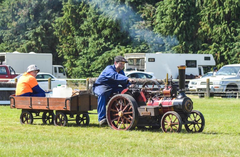 Vintage machinery was showcased in the main ring.