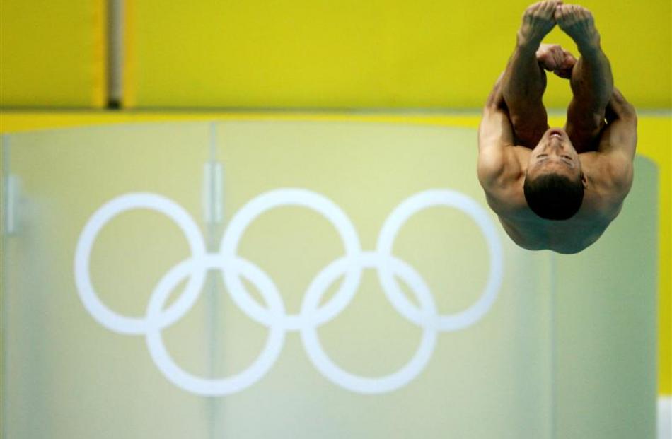 Japan's Ken Terauchi competes at the men's 3m springboard diving finals. (AP Photo/Charles Dharapak)