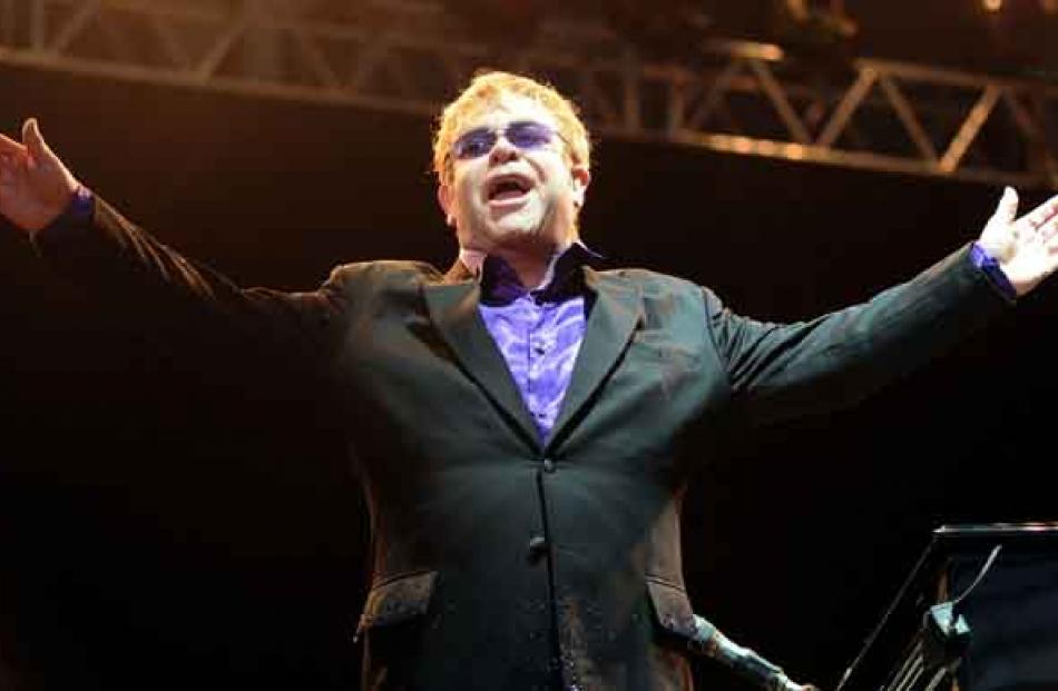Sir Elton John belts out a hit in Dunedin's Forsyth Barr Stadium last night.