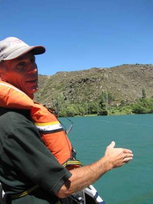 Mr Wills discusses the trail as we cruise down the river.
