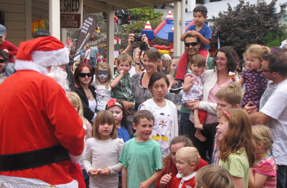 Excitement reached fever pitch in Arrowtown on Saturday afternoon when Santa Claus arrived at...