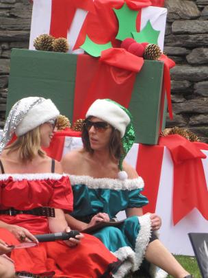 Rae Williams, left, and Allie Blair, both of Arrowtown, at the Arrowtown Christmas Family Fun Day...