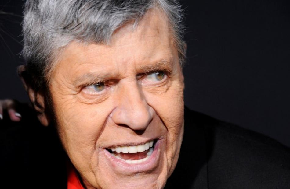 US comedian Jerry Lewis attends a special screening of the documentary 'Method to the Madness of...