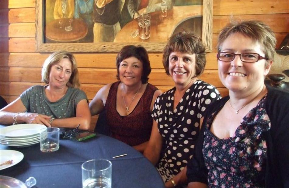 Taking in the show in comfort are (from left) Jill Dagg, Jan Eyles, Shirley Forrest and Judy Gillan.