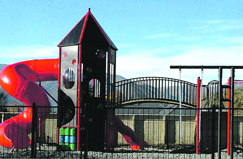 The exciting, custom-built children's play ground.