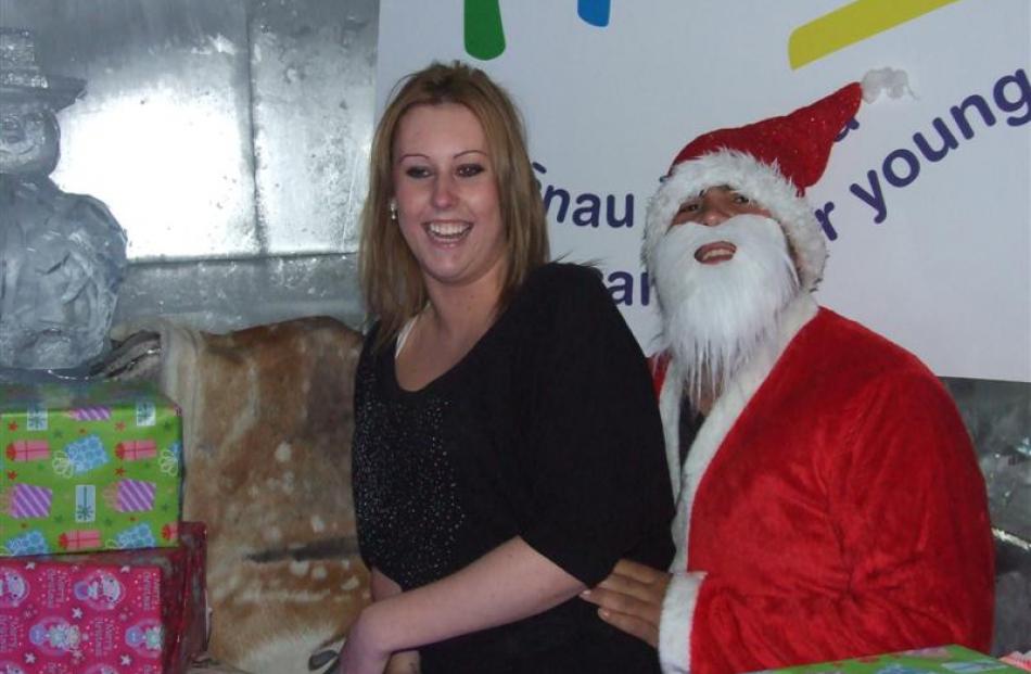 Chelsea Milley, of Queenstown, proves you are never too old for Santa. Photos by Joe Dodgshun.