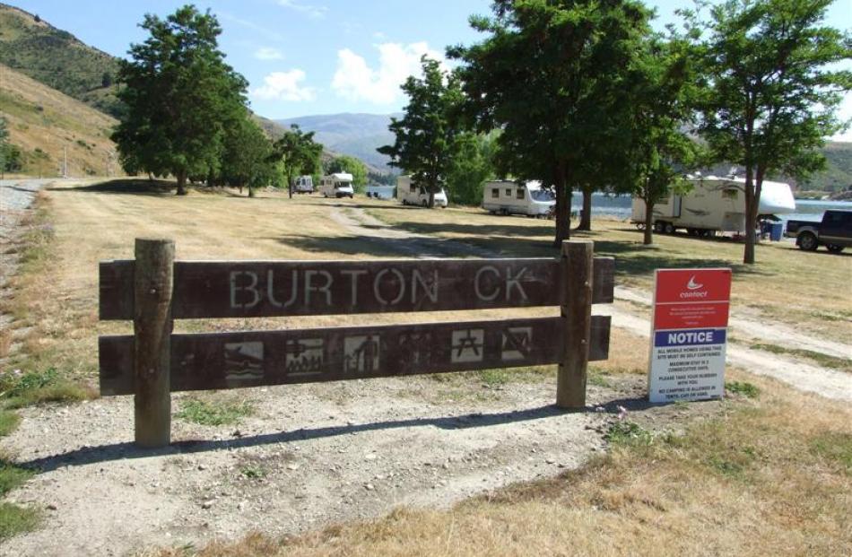 Burton Creek, near Clyde, is becoming a popular camping spot for owners of self-contained mobile...