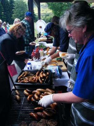 Glenorchy School staff, parents and volunteers, served up hearty tucker at their fundraising stall.