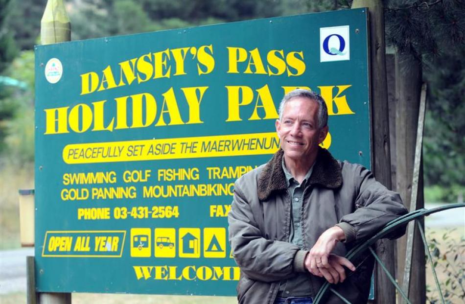 Scott Brown, owner of Danseys Pass Holiday Park, loves his home. Photo by Peter McIntosh.