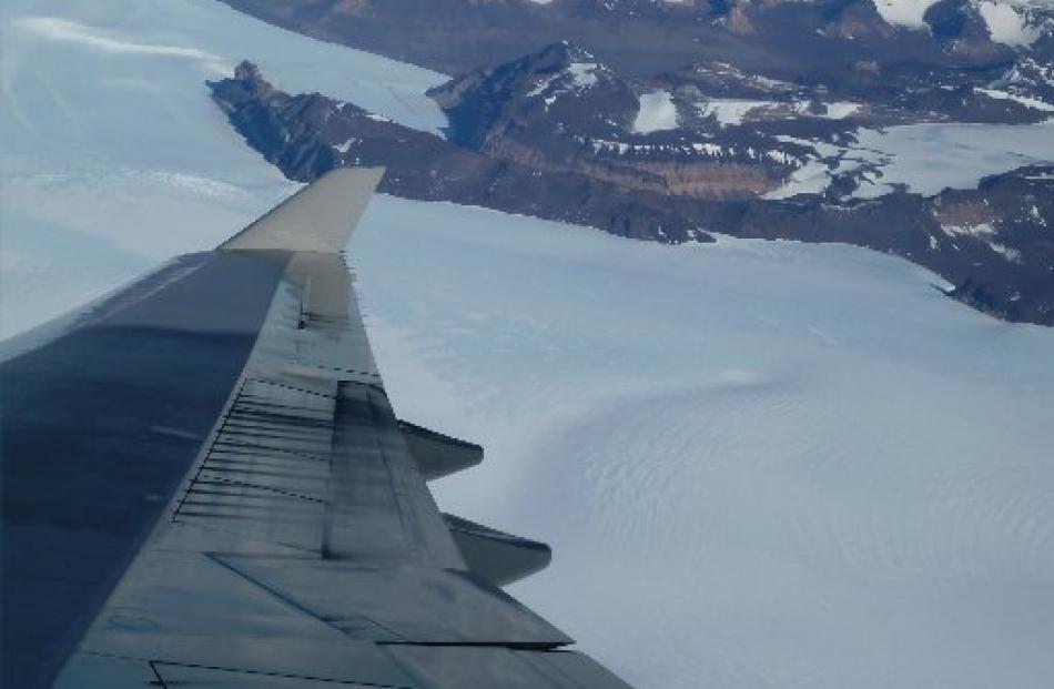 Views of the Antarctic from the Airbus A380.