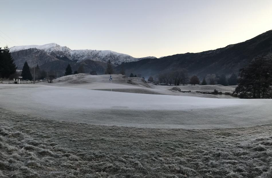 It was a freezing start in Queenstown this morning. Photos: Hugh Collins