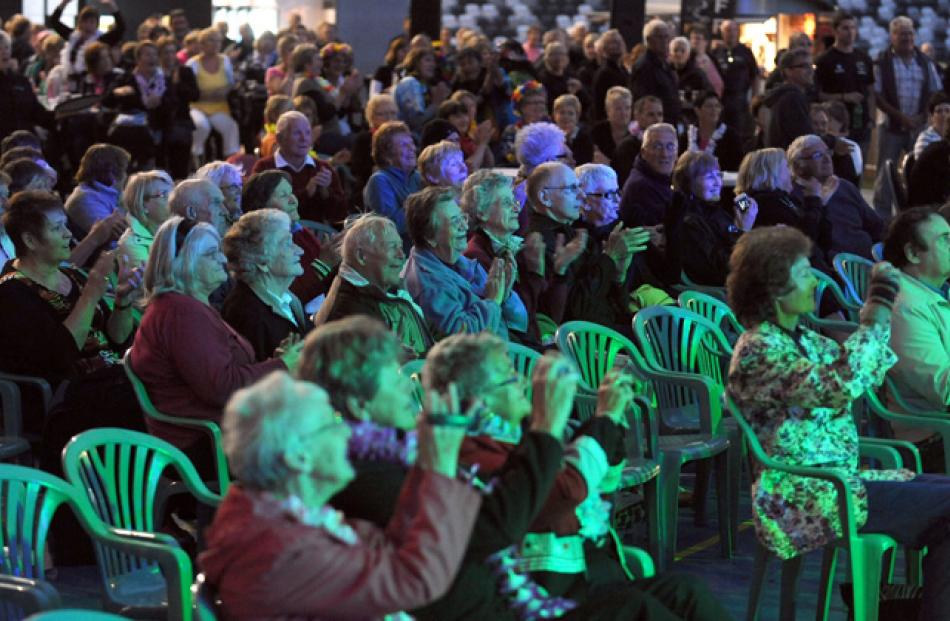 A group of John Rowles fans at the concert. Photo by Peter McIntosh.