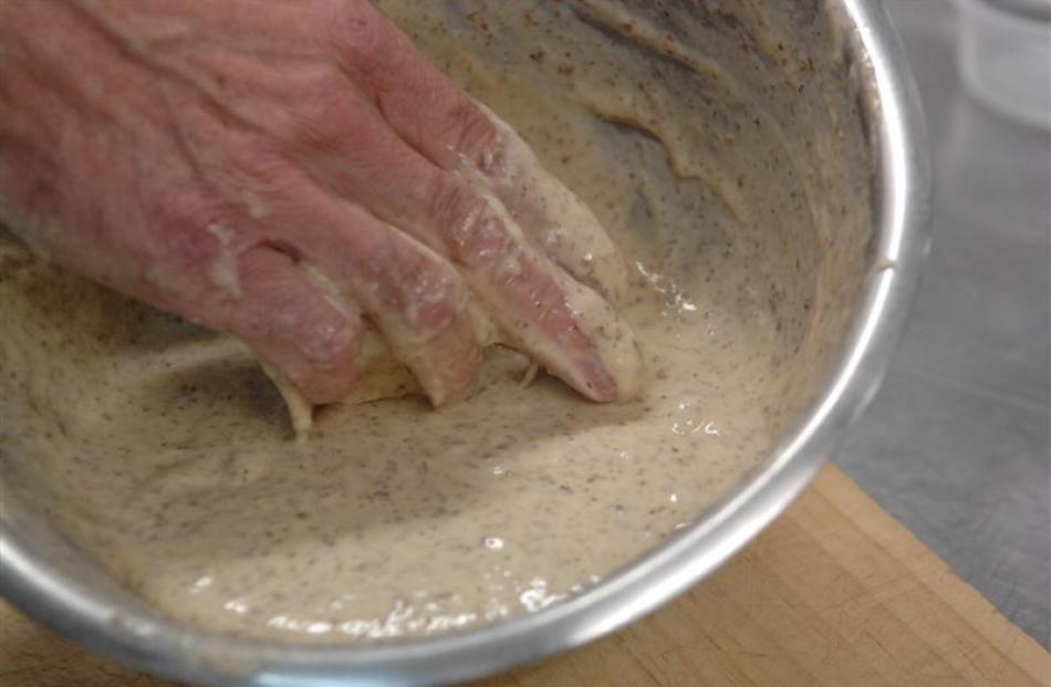2. The quantities of flour and liquid should be about the same. Pour the egg mixture into the...