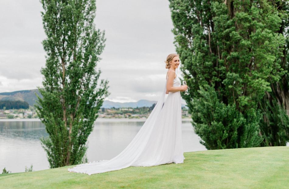 Wedding dress from Margaret Wray. Photo: Wendy Bowie Photography.