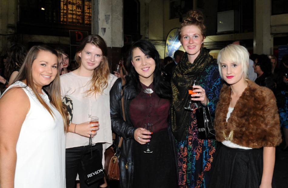 Fashion school students (from left) Lydia Mitchell, Mandy Myles, Hortense Rothery, Rakel Blom and...