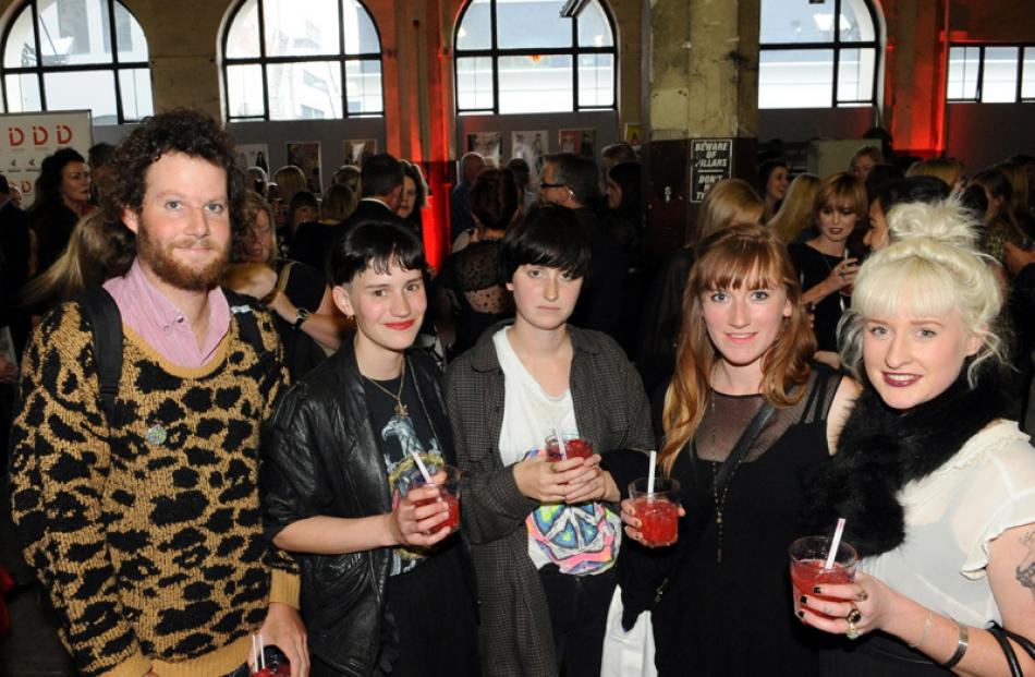 (From left) Dominic Stephenson, Hana Aoake, Emerging Designer finalist Grace Averis, designer...