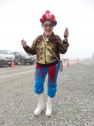 Carol Little, of Wanaka, looks on the bright side.PHOTOS: MARK PRICE