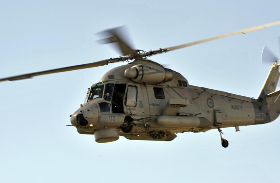 A RNZN Kaman Seasprite helicopter.