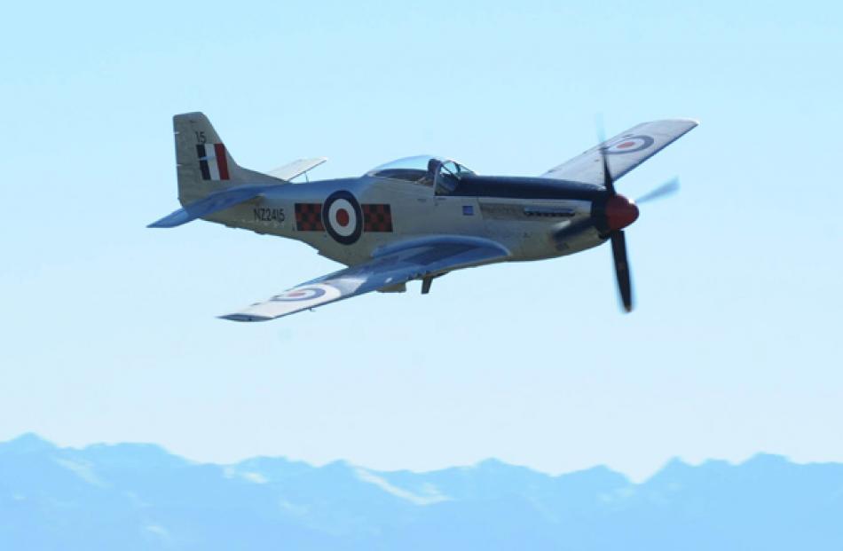 A Mustang P51 during the Warbirds Over Wanaka 2012 Friday session.