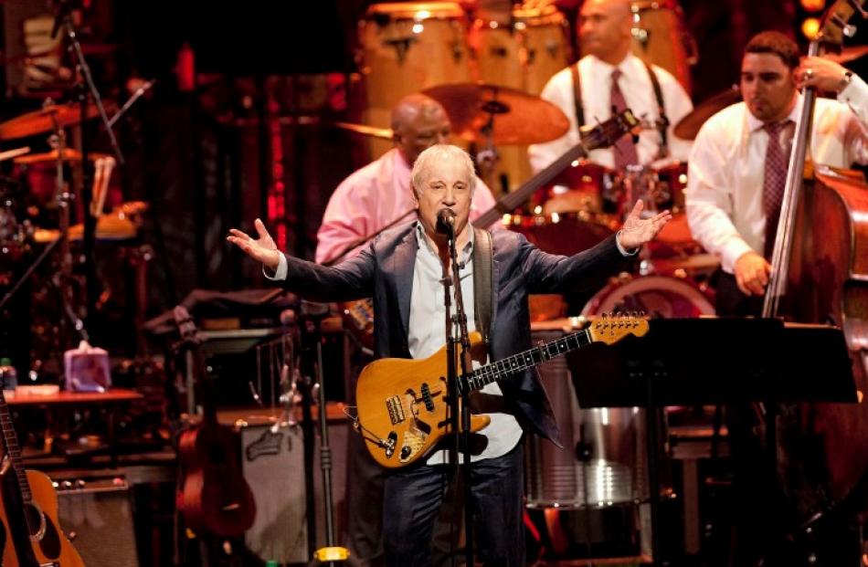 Paul Simon performs during the Jazz at Lincoln Center 2012 Annual Gala concert at Frederick P....