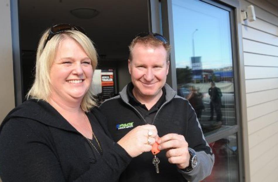 Fairfield couple Susan Wyngaarden-Low and Malcolm Low take hold of the keys to their new three...
