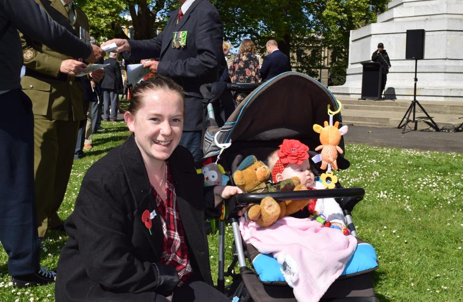 Samantha Russell sits with her daughter, Maddison (8 months), of Corstorphine.