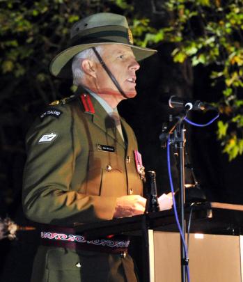 Brigadier Sean Trengrove, Director General of Reserve Forces and Youth Development speaks.