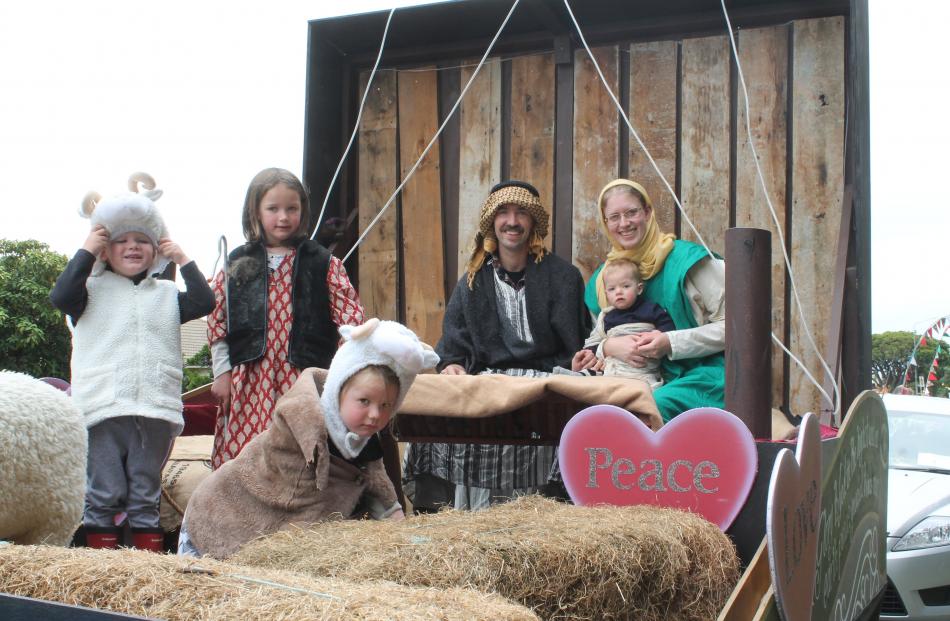 The Wilkie family (from left) Aaron (3), Kari (6), Hannah (4), Daniel and Sharon Wilkes with Evan...